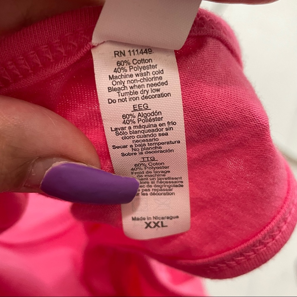 Next Level Apparel Pink Maternity Graphic Tank Top Size XXL - Picture 4 of 7
